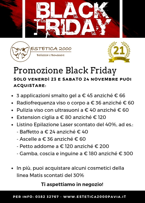 Estetica 2000 - Promo Black Friday